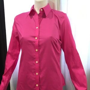 Banana Republic Hot pink button down shirt